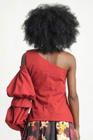 LA Red One Sleeve Top