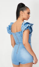 Load image into Gallery viewer, “LOLO” Denim Romper
