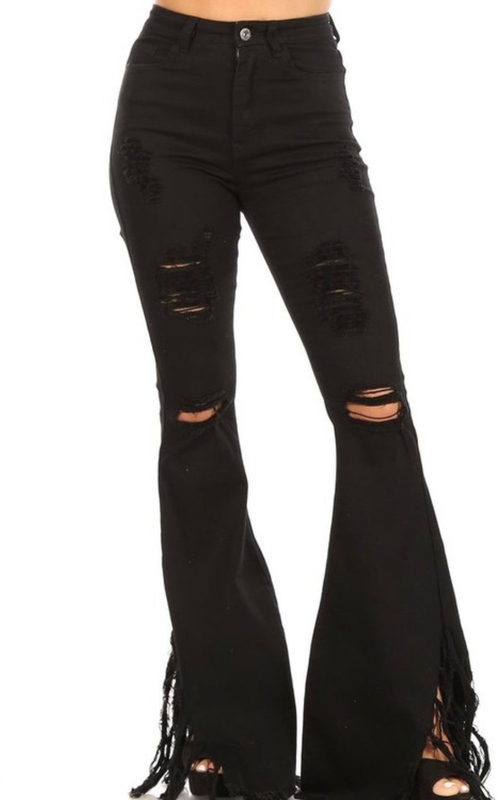 “Suzzie” Black Flare Jeans