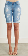 Load image into Gallery viewer, Medium Stone Distressed Shorts
