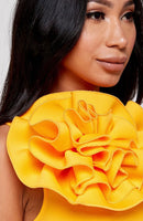 Yellow Corsage Top