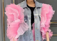 Load image into Gallery viewer, Exaggerated Pink Tulle Sleeves VEST!!!
