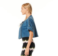Braided Lines Denim Top