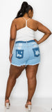 DUO Blue Denim Shorts (PLUS)