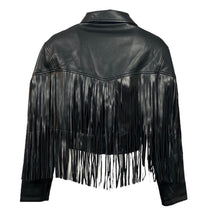 Load image into Gallery viewer, Black Fringe Faux Leather Jacket (S-XL)
