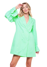 Load image into Gallery viewer, Tiffany Green Double Breasted Blazer Dress
