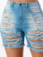 Load image into Gallery viewer, Denim Thigh Frayed Short
