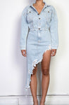 Asymmetric Denim Dress