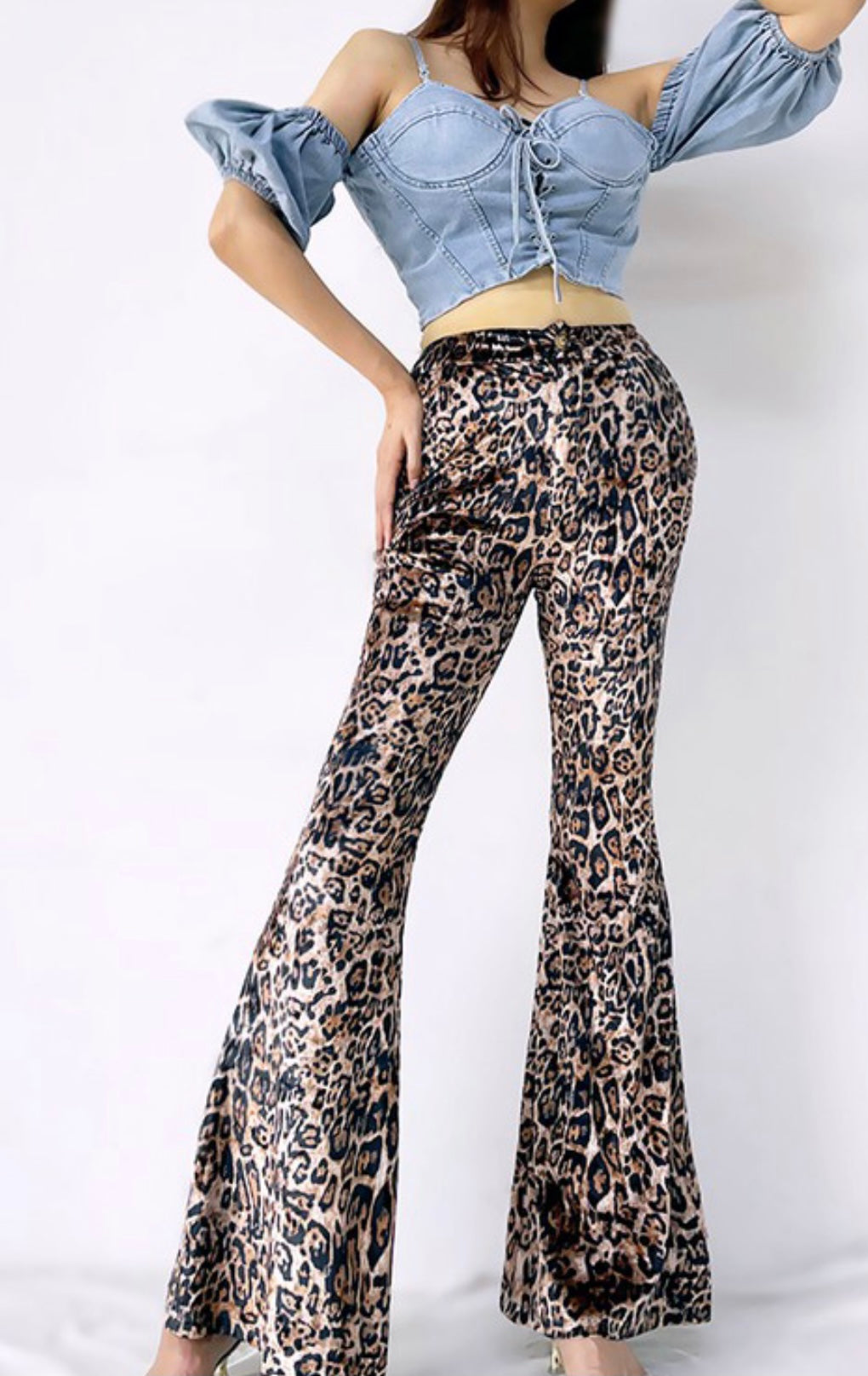 Leopard Flare Pants
