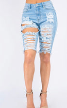 Load image into Gallery viewer, “Sally” Light Blue Bermuda Shorts
