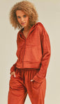 Copper Hoodie Velour Jogger Set