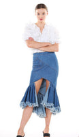 Blue Mermaid Denim Skirt