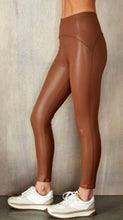 Load image into Gallery viewer, Camel Faux Leather Leggings (XS - XL)
