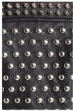Black Spiked & Studded Faux Leather Jacket (PLUS)