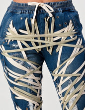 Load image into Gallery viewer, Denim Neutral String Joggers
