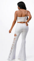 White Distressed Denim