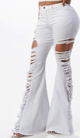 White Distressed Denim