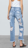Heavy Destroyed Straight Denim