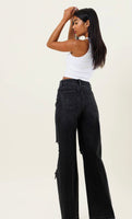 “Rome” Vintage Black Denim Pants
