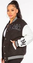 Load image into Gallery viewer, Black NY Varsity Jacket (PLUS)
