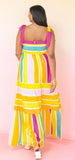 Lime & Yellow Maxi Dress (PLUS)