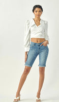 Mid Rise Bermuda Shorts