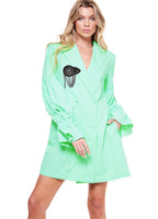 Tiffany Green Double Breasted Blazer Dress