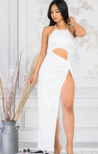 Load image into Gallery viewer, White Halter Maxi Dress

