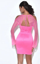 Load image into Gallery viewer, Pink Satin Corset Dress
