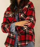 Red & Black Plaid Jacket/Top