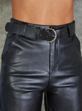 Load image into Gallery viewer, Black Faux Leather Bermuda Shorts
