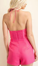 Load image into Gallery viewer, Pink Bow Halter Romper
