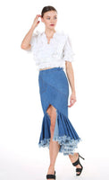 Blue Mermaid Denim Skirt