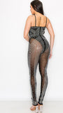 Rhinestone Sleeveless Jumpsuit
