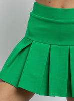 Ponte Mini Tennis Skirt (Hot Pink/Kelly Green)