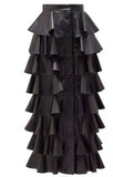Black Layered Maxi Skirt