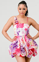 Multi-Floral Bubble Mini Sun Dress