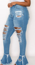 Load image into Gallery viewer, “LORI” Distressed Bell Jeans

