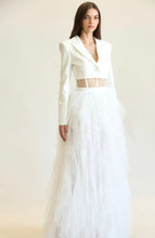 Load image into Gallery viewer, White Corset Tulle Skirt &amp; Blazer Set
