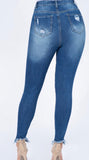 Denim High Waist Jeans (BLUE)