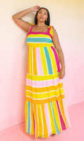 Lime & Yellow Maxi Dress (PLUS)