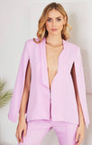 Lavender Open Front Cloak Blazer