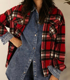 Red & Black Plaid Jacket/Top